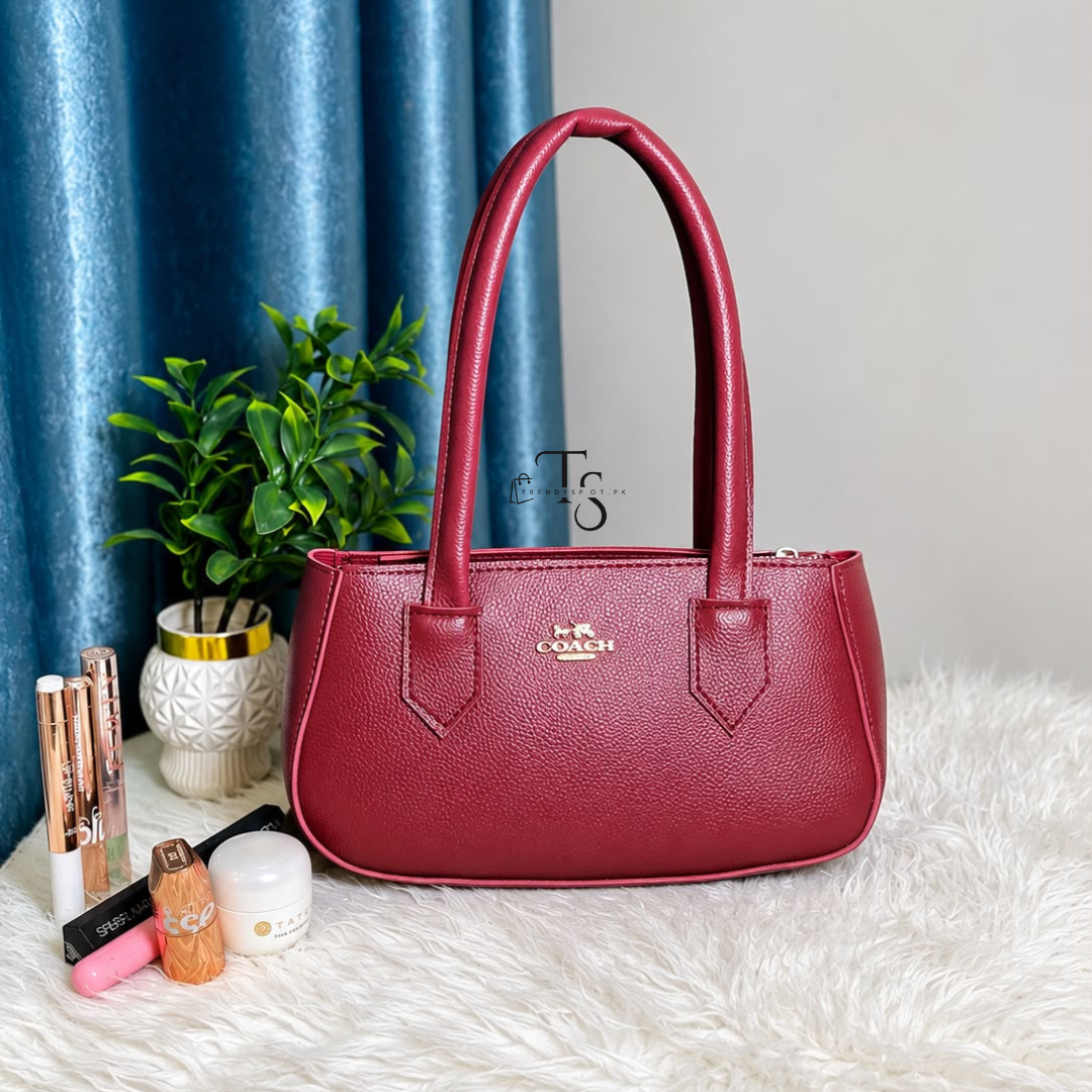 PREMIUM COACH MEROON SHOULDER BAG - Trendyspot.pk