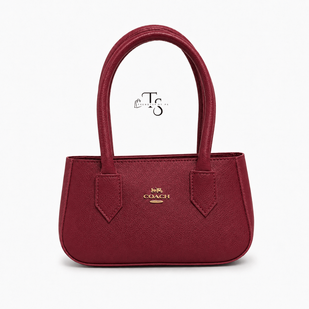 PREMIUM COACH MEROON SHOULDER BAG - Trendyspot.pk
