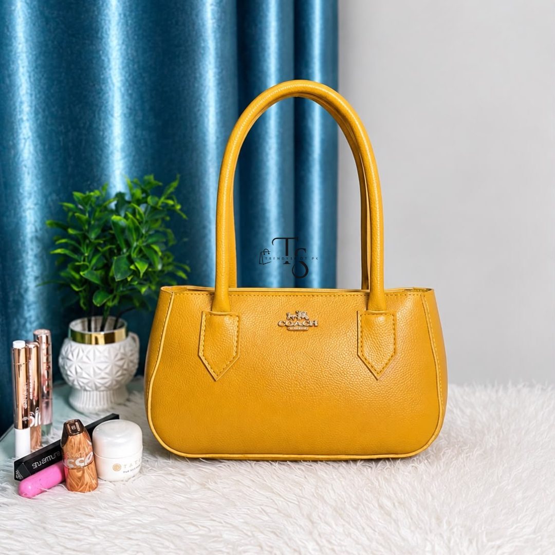 PREMIUM COACH MUSTARD SHOULDER BAG - Trendyspot.pk