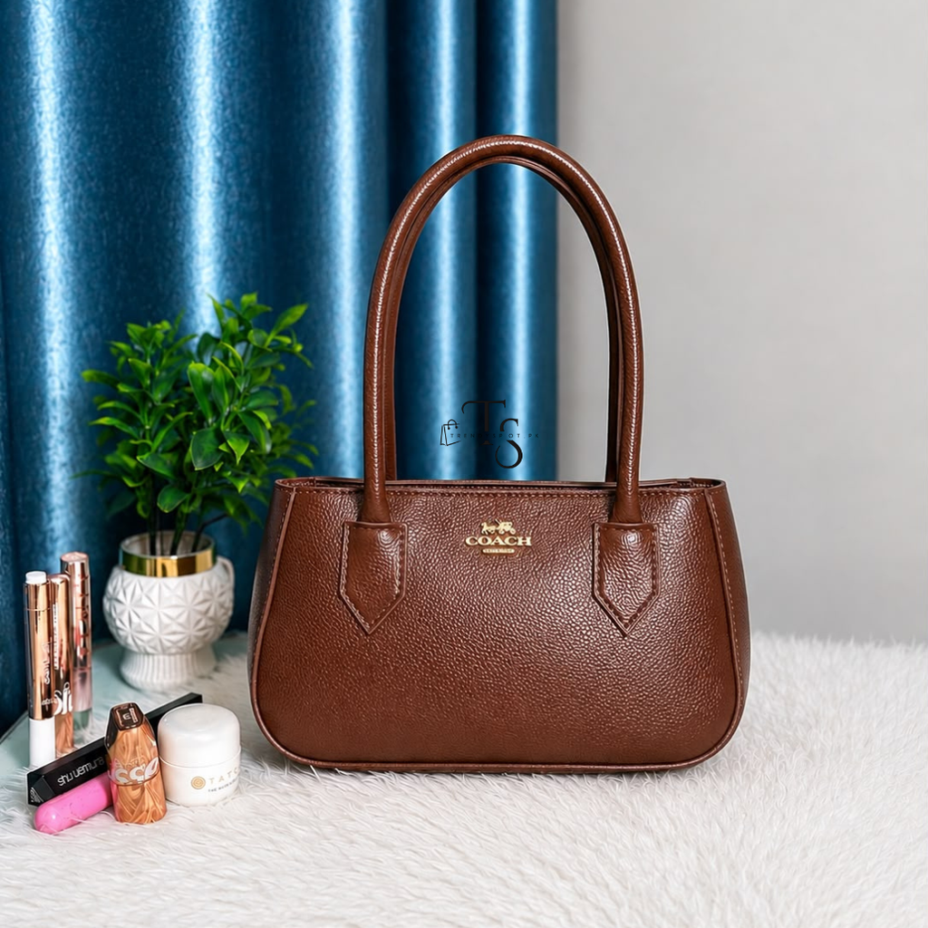 PREMIUM COACH BROWN SHOULDER BAG - Trendyspot.pk