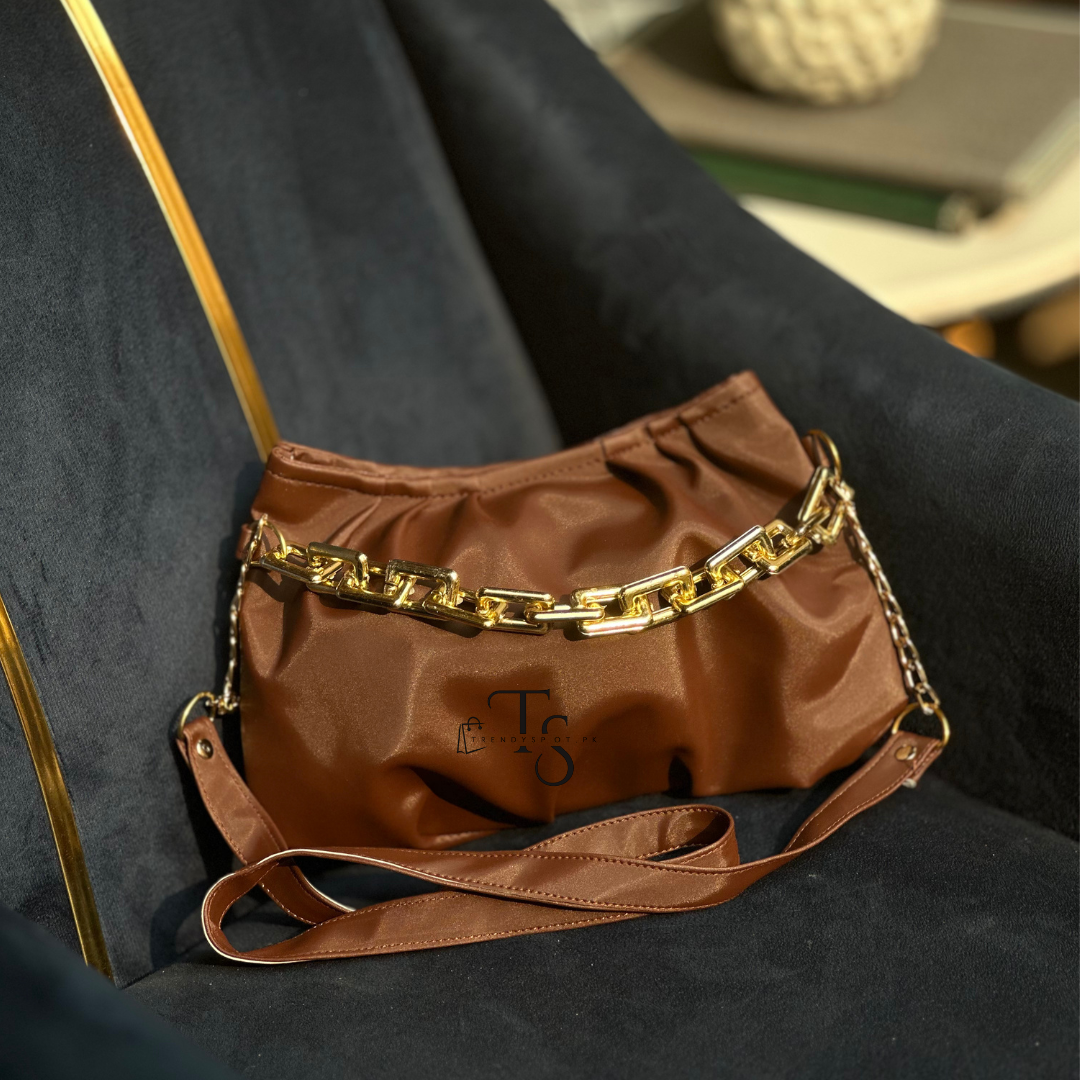 PLEATED BROWN - Trendyspot.pk